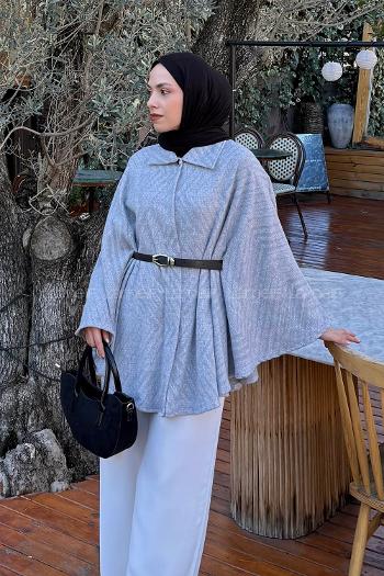 Lamelif Kemerli Panço Gri