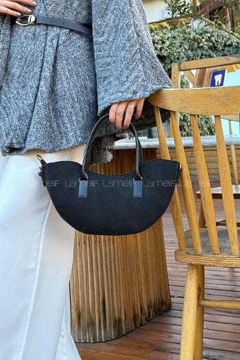 Lamelif Fora Süet Model Kadın Çapraz Çantası