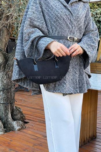 Lamelif Fora Süet Model Kadın Çapraz Çantası