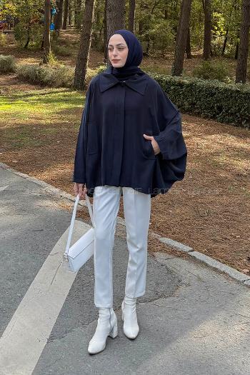 Lamelif Allerli Premium Ceket Lacivert