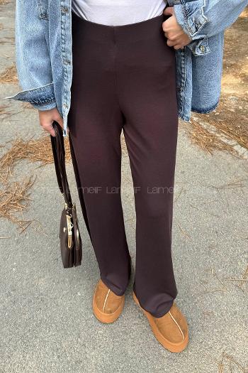 Bitter Brown Regular Trousers Elastic Waist Regular Cut Bottom Tracksuit