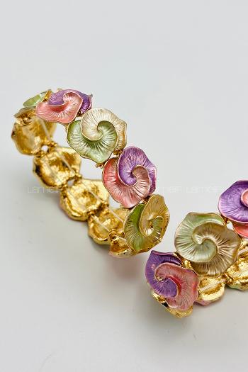 Very Colorful-en Belted Gold Straight Wristband