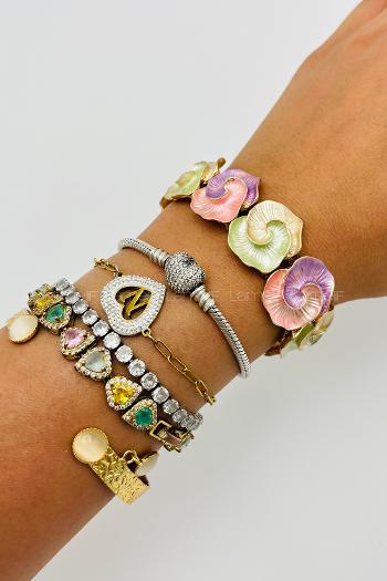 Very Colorful-en Belted Gold Straight Wristband