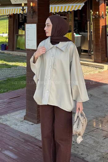 Lamelif Düğmeli Panço Taş