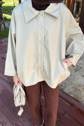 Lamelif Düğmeli Panço Taş