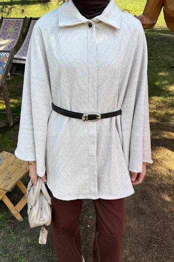 Lamelif Kemerli Panço Krem