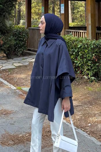 Lamelif Panço Kesim Ceket Lacivert