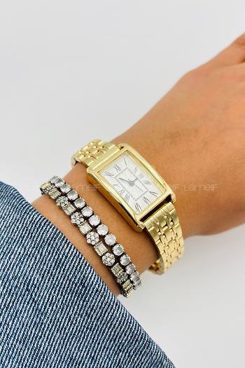 Lamelif Gold Metal Kordon Kol Saati