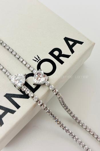 Silver-3 Belted Gold Straight Wristband