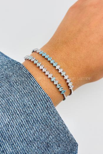 Silver Belted Gold Straight Wristband