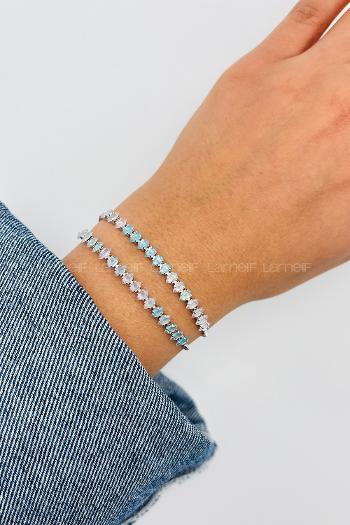 Silver Belted Gold Straight Wristband