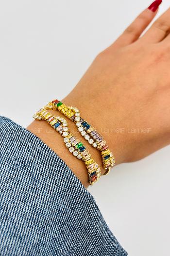 Very Colorful-en Belted Gold Straight Wristband