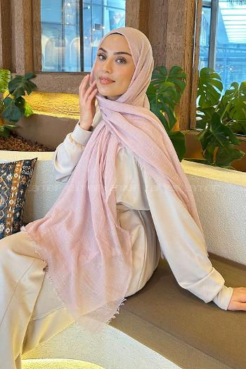 Lamelif Açık Pudra Bürümcük Şal