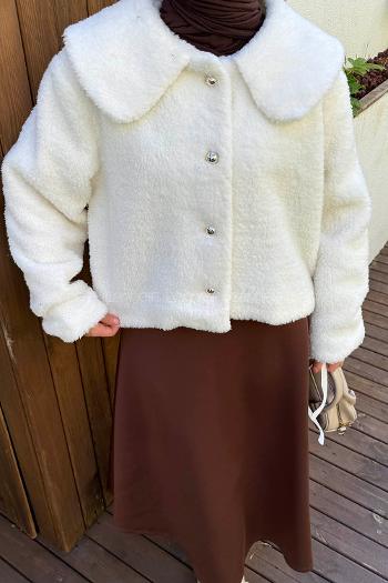 Lamelif Kürk Mont Ekru