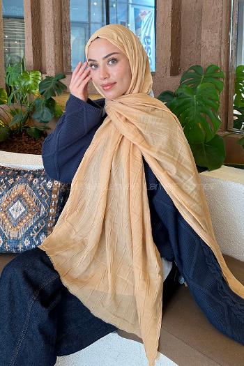 Lamelif Piliseli Bambu Şal Camel