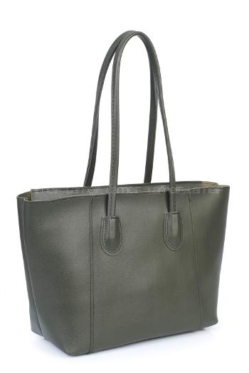 Khaki Buckle Skin Hand Bag Bag