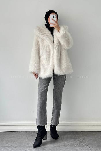 Ecru Normal Neck Long Arm Coat