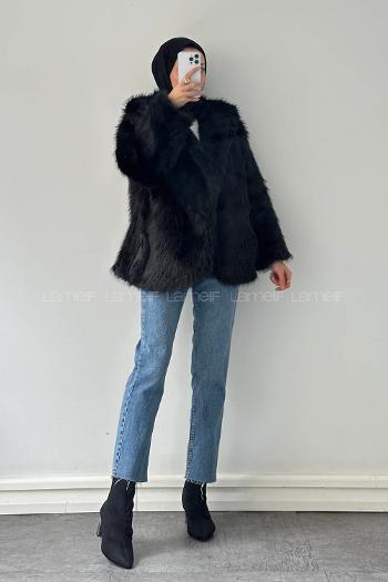 Lamelif Kürk Mont Siyah