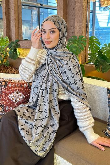 Black Jasmine Cotton Fabric Striped Shawl