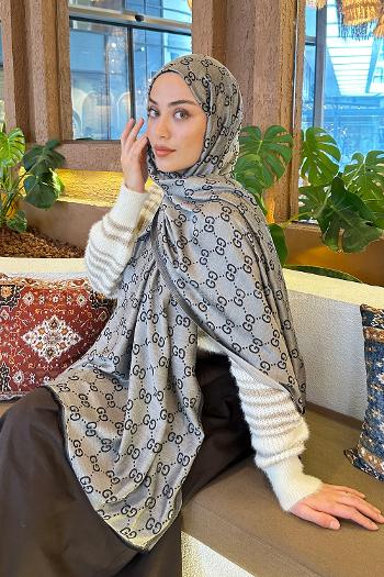 Black Jasmine Cotton Fabric Striped Shawl