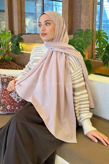 Powder Linen Straight Shawl