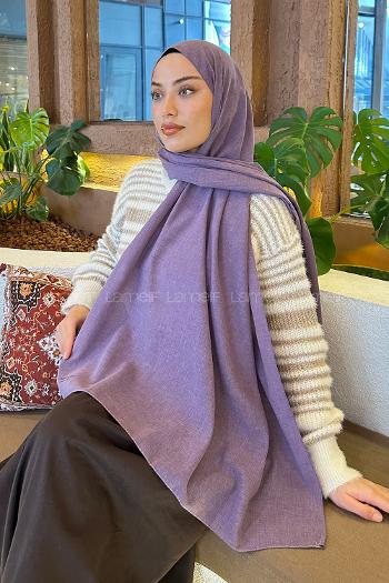 Lavender Linen Straight Shawl