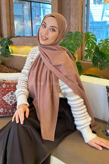 Cinnamon Linen Straight Shawl