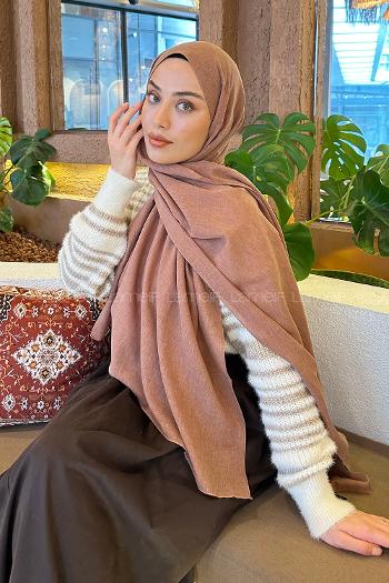 Cinnamon Linen Straight Shawl