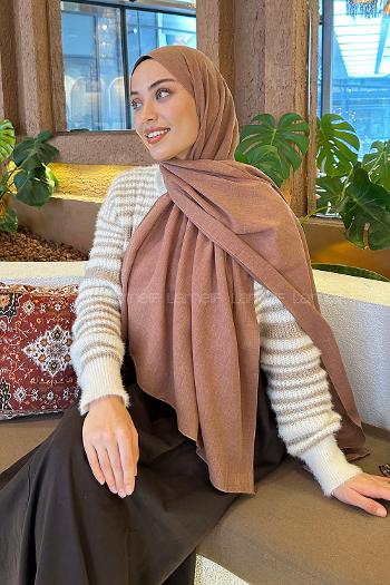 Cinnamon Linen Straight Shawl