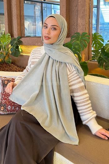 Modalamelif Keten Şal Açık Yeşil