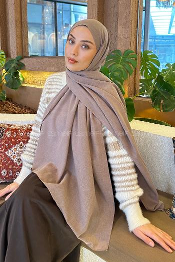 Plaid Brown Linen Straight Shawl