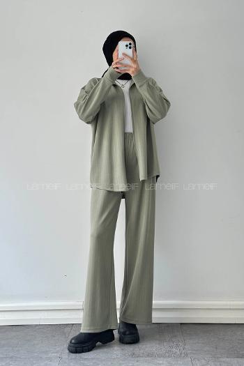 Lamelif Fermuarlı Oysho Takım Mint Yeşili