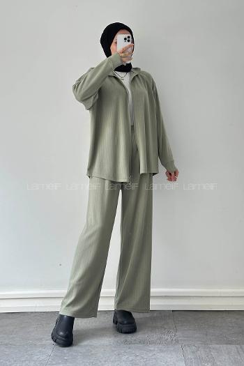 Lamelif Fermuarlı Oysho Takım Mint Yeşili