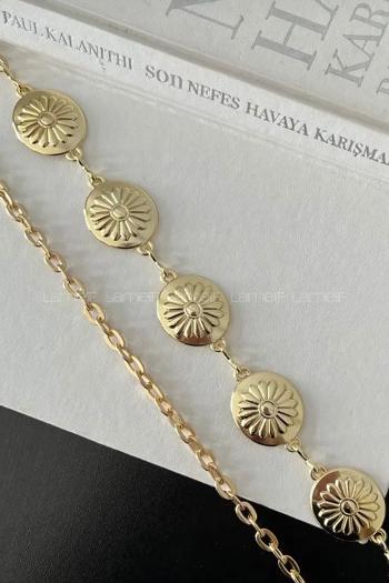 Lamelif Gold Motifli Zincir Kemer