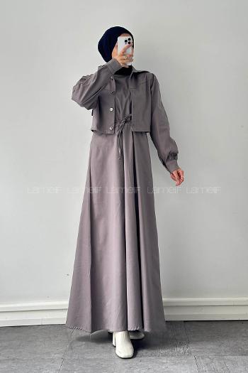 Lamelif Jileli İkili Takım Gri