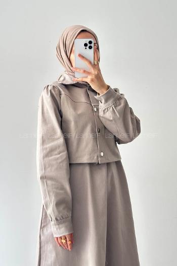 Lamelif Jileli İkili Takım Kum Beji