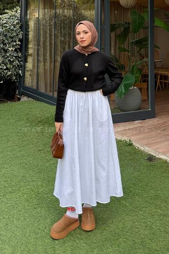 Black Neckband Long Arm Knitwear Cardigan