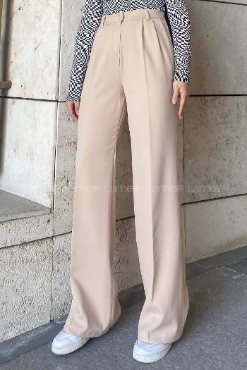Lamelif Pensli Pantolon Bej