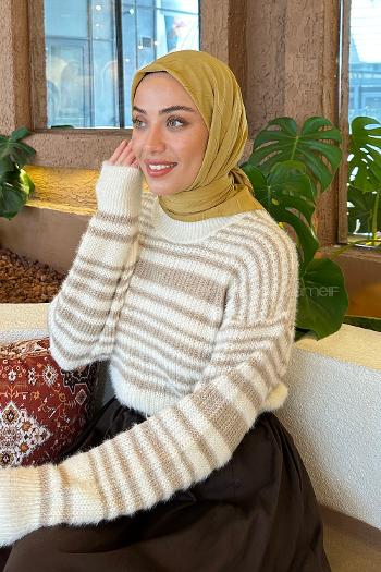 Lamelif Piliseli Bambu Eşarp Sarı