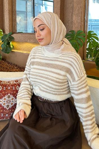 Lamelif Piliseli Bambu Eşarp Taş