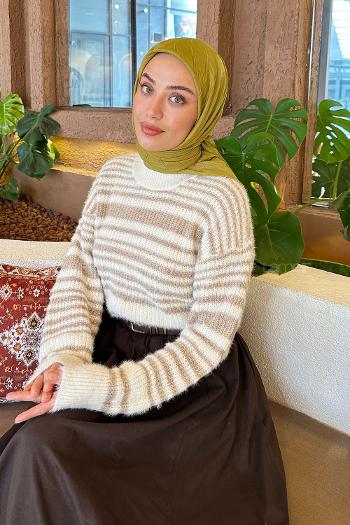 Lamelif Piliseli Bambu Eşarp Yağ Yeşili