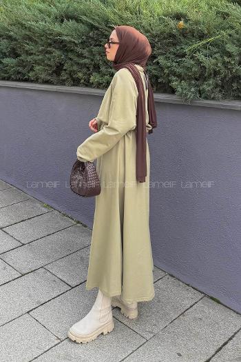 Plum Green Crew Neck Long Arm Cotton Lycra Regular Trousers Flare Suit