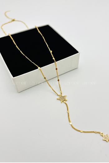 Gold8 Gold Straight Necklace