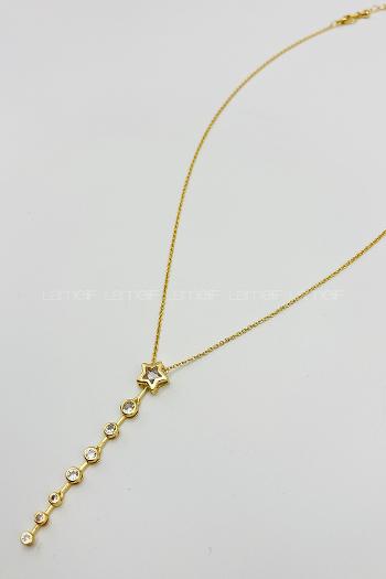 Gold-1 Gold Straight Necklace