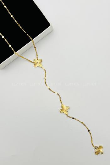Gold Silver Straight Necklace