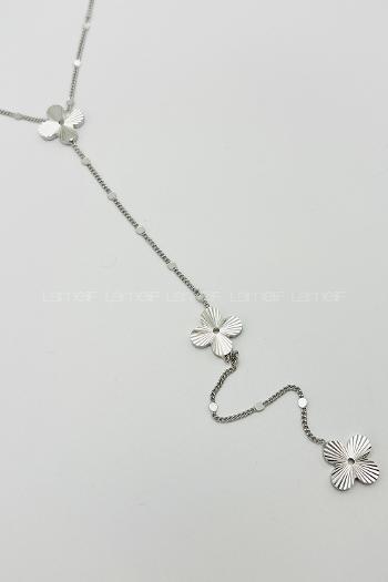 Silver Silver Straight Necklace