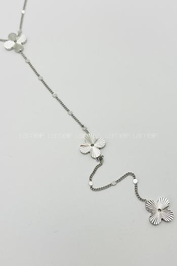 Silver Silver Straight Necklace