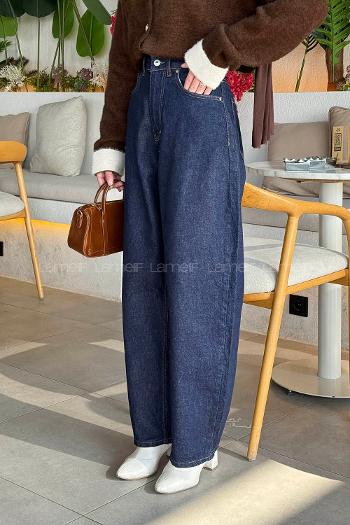 Blue-2 Denim High Waist Denim Pants