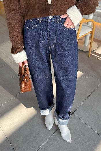 Blue-2 Denim High Waist Denim Pants