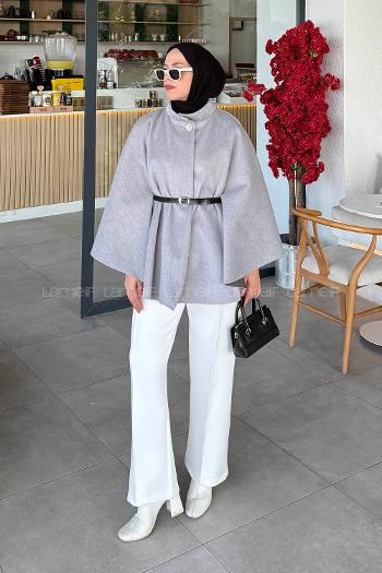 Lamelif Kemerli Panço Gri